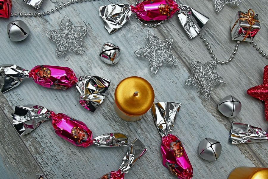 szaloncukor díszes csomagolásban